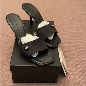 Chanel Black Mules